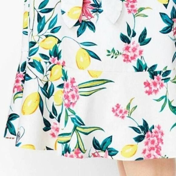 Talbots RSVP lemon floral tank belted dress Size 12P - Picture 5 of 13